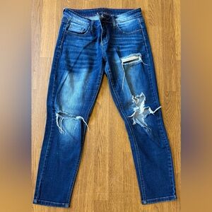 Cello Women's Skinny Jeans - Distressed Blue